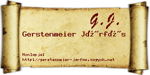 Gerstenmeier Járfás névjegykártya